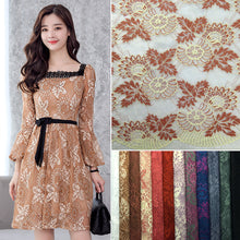 Multi-color Flower Applique Mesh Lace Fabric - Ur World Services 